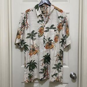 NEW Island Republic Hawaiian Shirt Tropical Palm Tree Aloha Men's‎ Large NWT